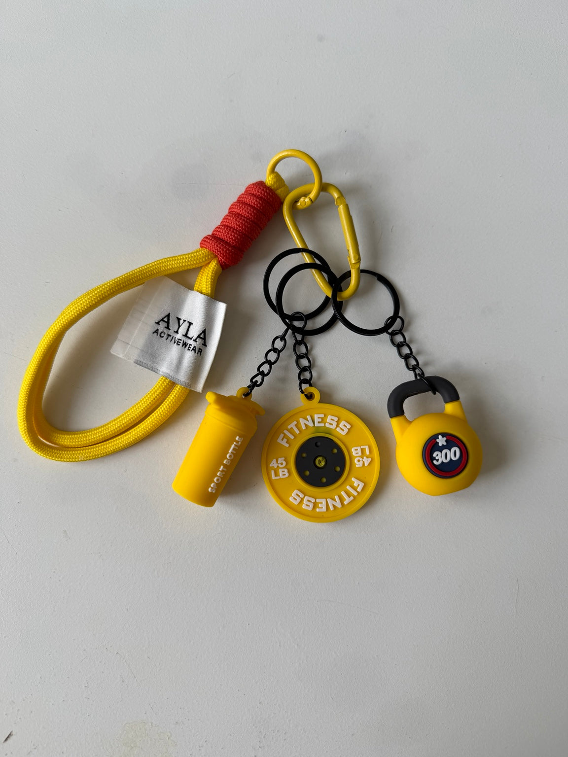 AYLA Fitness Keychain — Yellow